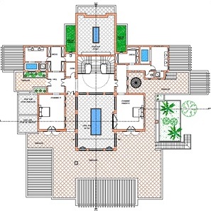 Plan of villa, first floor - Oasis Bab Atlas Marrakech